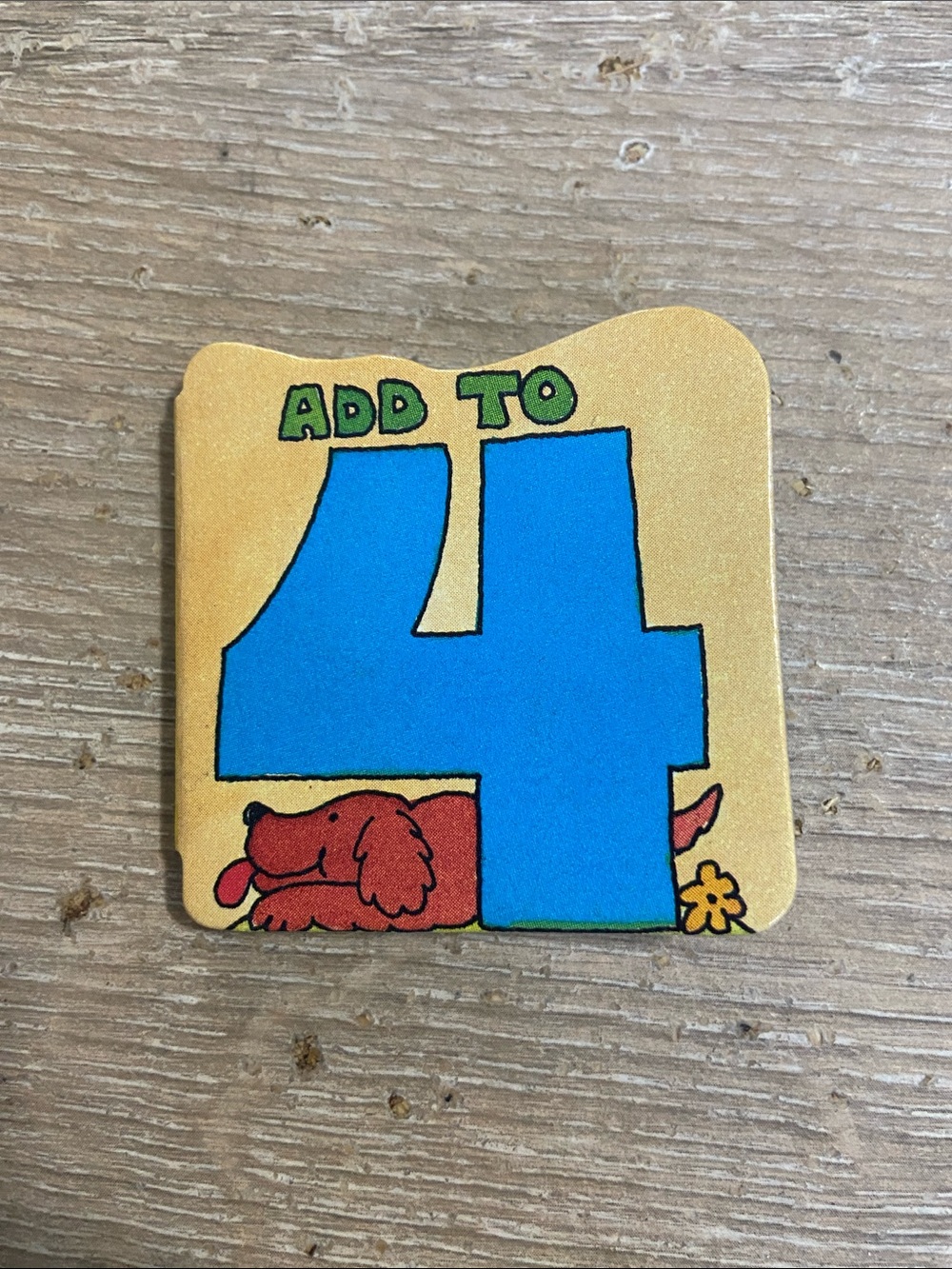 Vintage Add to 4 Blue Number with Dog Graphic Booklet